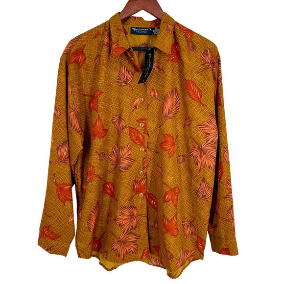 NEW NWT Prianka's Womens XL Fall Autumn Harvest Blouse Shirt Top Thanksgiving - Picture 1 of 6